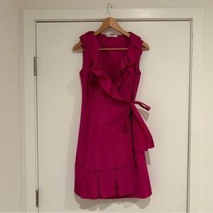 Prada Fuchsia Ruffle Mini Dress